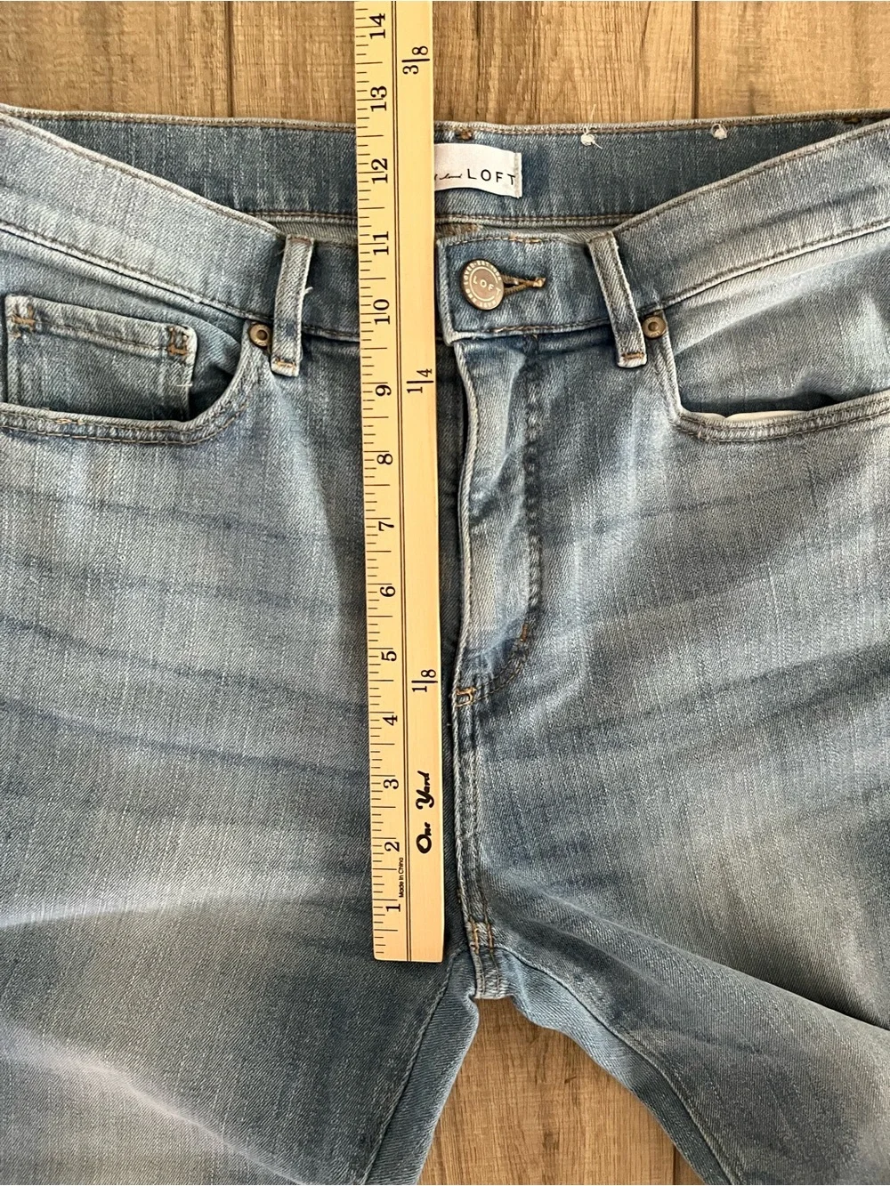 LOFT Bundle of 2 High Rise Kick Crop Denim Jeans Sz 28 - Picture 4 of 14